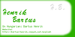 henrik bartus business card